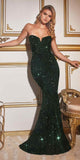Cinderella Divine CH151 Dress - Emerald Green