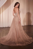 Ladivine CZ0028 Strapless Crystal & Pearl Embellished Gown With Overskirt