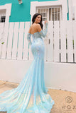 Nox Anabel D1263 Long Strapless Sequin Mermaid Dress Removable Gloves