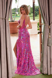 Nox Anabel D1574 Radiant Full Sequin Long Dress With Semi Train