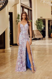 Nox Anabel D1574 Radiant Full Sequin Long Prom Dress with Semi Train