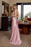 Nox Anabel D1760 Plunging V-Neckline Sequined Applique Prom Gown