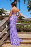 Nox Anabel E1710 Long Dress Fully Beaded Flower Design Sequin Applique A Slit