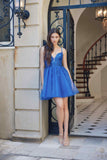 Nox Anabel E902 Short A-Line Applique Sleeveless Homecoming Dress