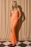 Eureka EK136 Long Glitter Jersey Gown Open Leg Slit
