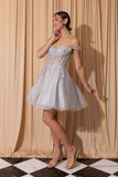 Eureka EK138 Short Off the Shoulder A-Line Homecoming Gown