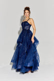 Eureka EK157 Long A-Line Glitter Tulle Ball Gown Ruffle Skirt