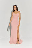 Eureka EK187 Long Matte Jersey Stretchy Formal Gown Lace Up Back