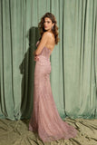 Eureka EK195 Strapless Shimmer Glitter Fitted Evening Gown