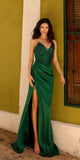 Nox Anabel F1466 Long Strapless Beaded and Sequin Bodice Satin Gown