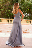 Nox Anabel F1573 Strapless Satin Sequin Applique Draped Dress