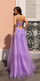 Nox Anabel H1350 Long A-Line Glitter Tulle Embroidered Sequin Applique Dress
