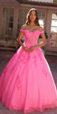 Nox Anabel H1352 Poofy A-Line Ballgown Off the Shoulder Quinceanera Dress