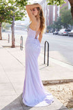 Ladivine J4304 Dress Fitted Pastel Glitter Corset Prom Gown