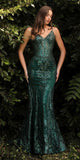 Ladivine J810 Dress | Cinderella Divine J810 - dark emerald green