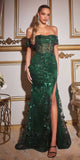 Ladivine J832 Dress | Cinderella Divine J832 - Emerald Green