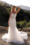 Nox Anabel JE1014L Long Applique Sleeveless Bridal Mermaid Dress