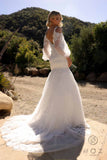 Nox Anabel JE983L Long Bell Sleeve Mermaid Bridal Gown