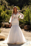 Nox Anabel JE983L Long Bell Sleeve Mermaid Bridal Gown