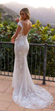 Nox Anabel JE995L Long Beaded Cap Sleeve Bridal Overskirt Gown