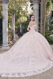 Juliet JT1460J Off the Shoulder Corset Bodice Poofy Quinceanera Gown