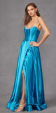 Juliet JT2435A Long Strapless Sweetheart Mikado A-Line Gown