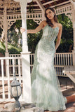 Juliet JT2441S Long Corset Bodice Embellished Sleeveless Mermaid Dress