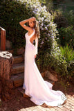 Nox Anabel JW985 Long Halter V-Neck Bridal Mermaid Dress