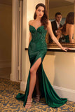 Ladivine KV1112 Dress Satin and Lace Strapless Fitted Gown