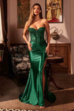 Ladivine KV1116 Dress Fitted Strapless Lace & Satin Gown