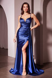 Ladivine KV1119 Dress Soft Satin Fit & Flare Gown