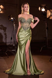 Ladivine KV1140 Off the Shoulder Fitted Evening Gown