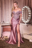 Ladivine KV1140 Off the Shoulder Fitted Evening Gown