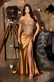 Ladivine KV1140 Off the Shoulder Fitted Evening Gown