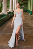 Nox Anabel M1702 Illusion Waistline Fully Beaded Draped Hip Dress