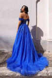 Nox Anabel R1303 Long Off the Shoulder Sweetheart Tulle A-Line Gown