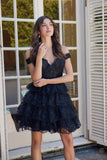Nox Anabel R877 Dress Short A-Line Off the Shoulder Tiered Skirt