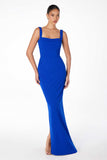 Astee T3000 Classic Modest Fitted Gown with Back Leg Slit