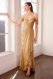 Ladivine Amoris T604 Off Shoulder Glitter Long Evening Gown