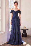 Ladivine Amoris T604 Off Shoulder Glitter Long Evening Gown