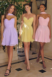 Amoris T709 Short Strapless Chiffon Dress