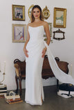 Amoris T726W Strapless Side Sash Chiffon Modern Bridal Gown