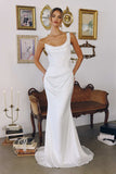 Amoris T727W One Shoulder Fitted Stretch Satin Mermaid Bridal Dress