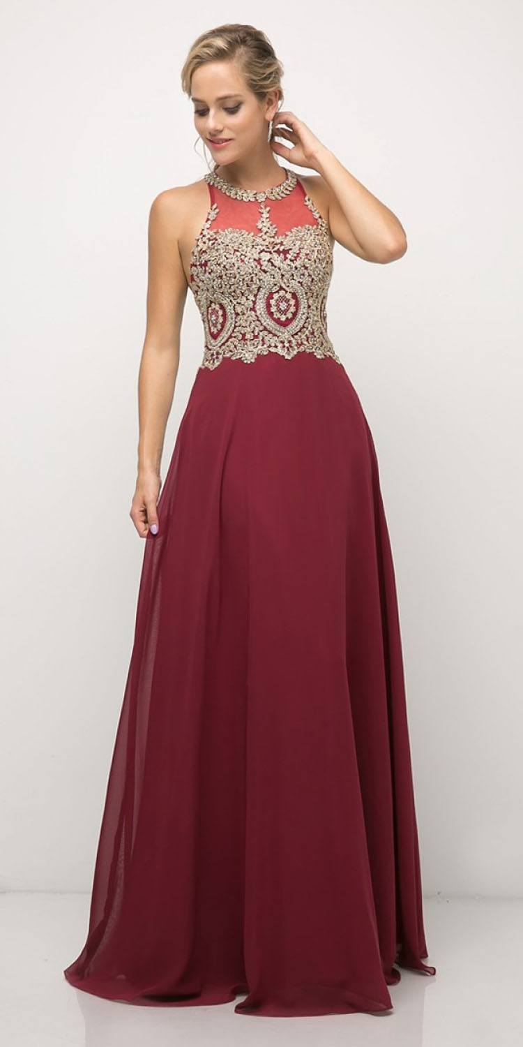 Cinderella Divine UJ0120 - burgundy/gold