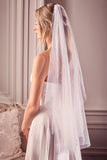 Ladivine V006 Wedding Veil - Pearl Drops Fingertip Veil
