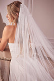 Ladivine V007 Wedding Veil - Pearl Drops Chapel Veil