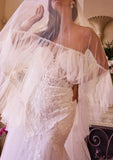 Ladivine V011 Wedding Veil - Couture Ruffle Edge 2-Tier Veil