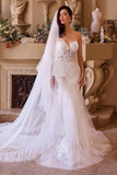 Ladivine V011 Wedding Veil - Couture Ruffle Edge 2-Tier Veil