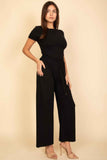 Relaxed Fit Top And Wide-leg Pants Set