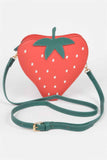 Faux Suede Strawberry Novelty Bag